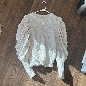 Women's Textured Knit Sweater - Cream